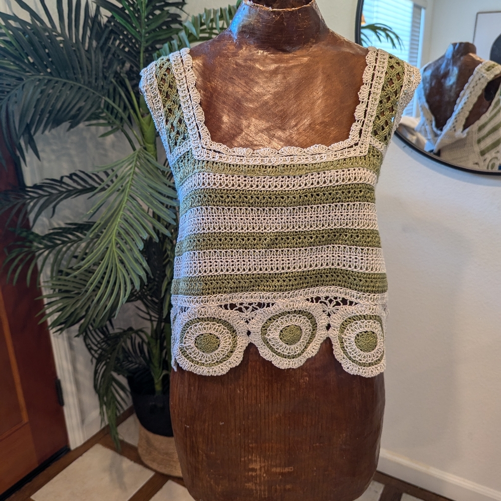 Francesca's Crocheted Crop Tank Top
